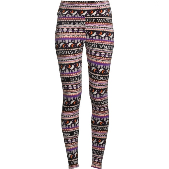 Juniors' Halloween Velour Leggings - Picture 4 of 7